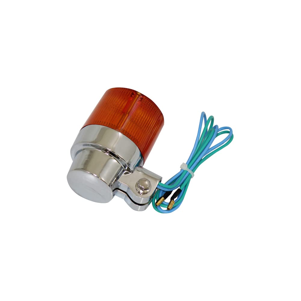 MADMAX General Purpose Round European Turn Signal Orange With Mounting Stay (Short) 4 Pieces SET
