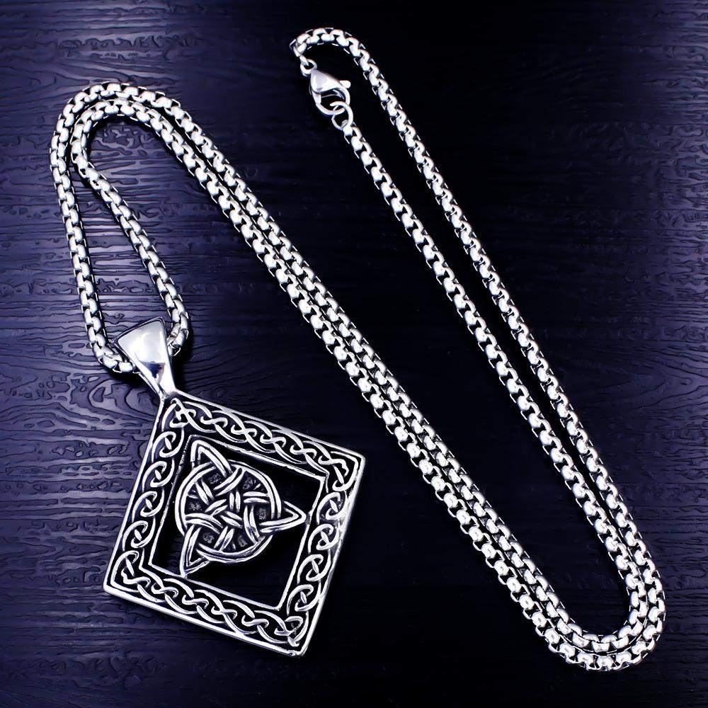 Necklace Viking Style Odin Triangle Pendant