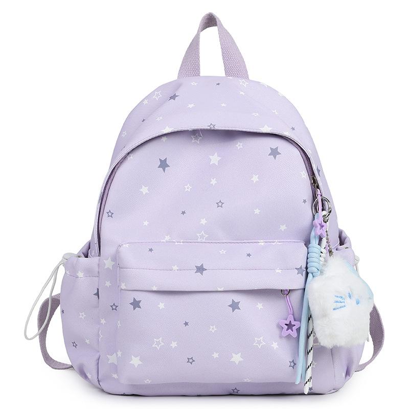 Schoolbag Candy Color Little Star School Bag Female Versatile Junior High School Student Small Fresh Backpack Girls College Style Travel Backpack