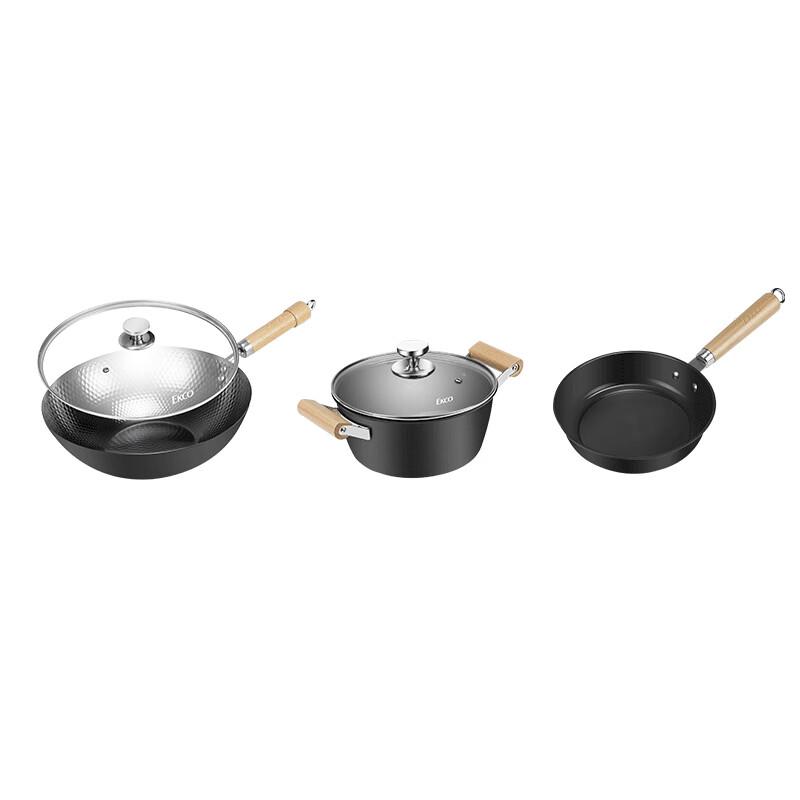 EKCO Three-Piece Cast Iron Cookware Set