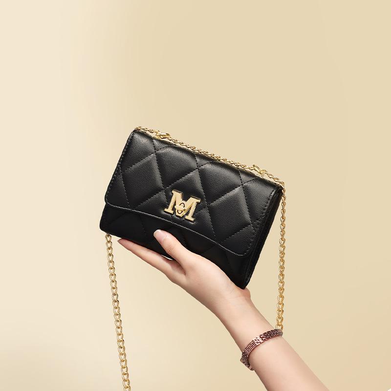 Bag Summer Women'S Bag Fashion Versatile Small Fragrant Style Rhombus Chain Bag Crossbody One Shoulder Underarm Bag