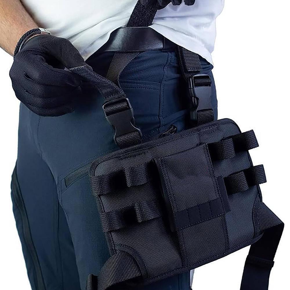 Electrician Multi-Tool Belt Pocket Leg Tool Holder Pouch Tactical Work Bag Black