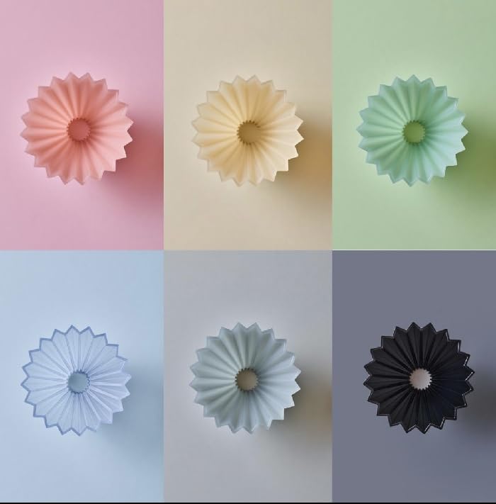 ORIGAMI Air Medium Dripper Made in Japan Resin Origami Air Dripper (Medium, 3-4 cups) (Matte Green)