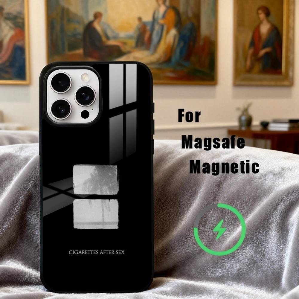 C-Cigarettes A-After Sex B-Band Phone Case For iPhone17,16,15,14,13,12,11 Plus,Pro Max Magnetic For Magsafe Wireless Charging