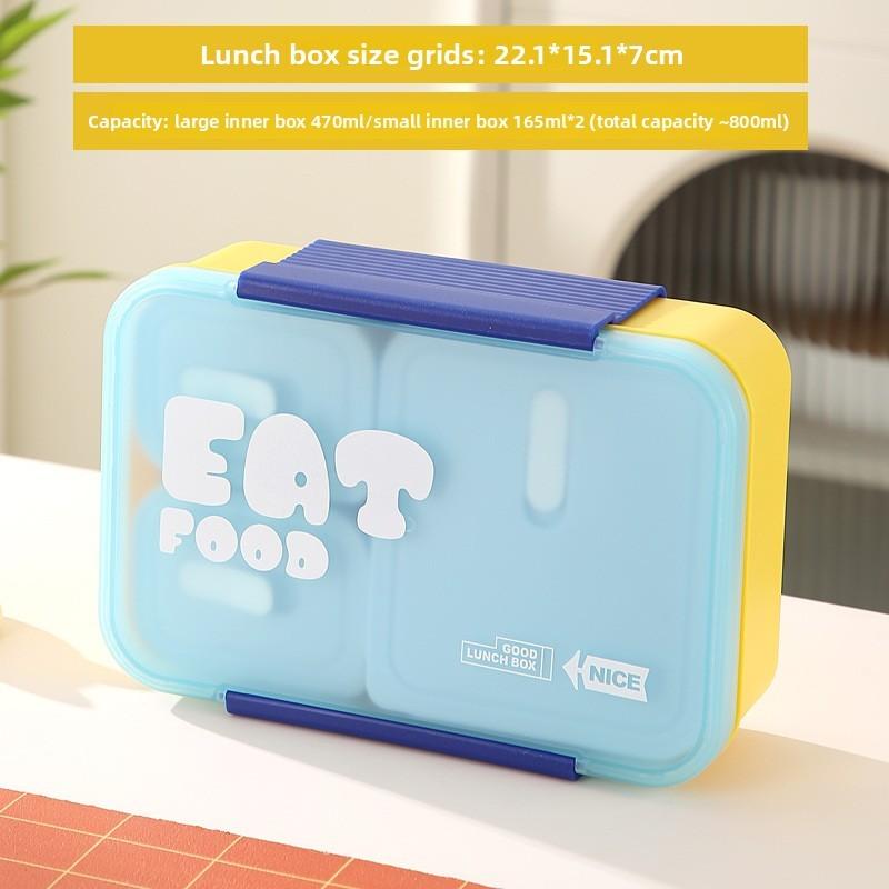 Student Bento Box With Multiple Compartments For Office And School Use