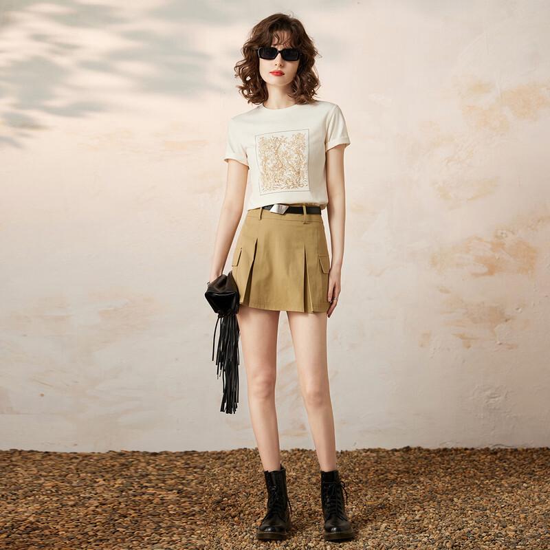 Women's Elegant Floral Print Short Sleeve T-Shirt