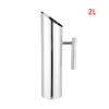 1/1.5/2L Pitcher Pot Kitchen Cold Wine Pitcher Stainless Steel Ice Jar Container Fruit Juice Pitchers Red Wine Divider Container
