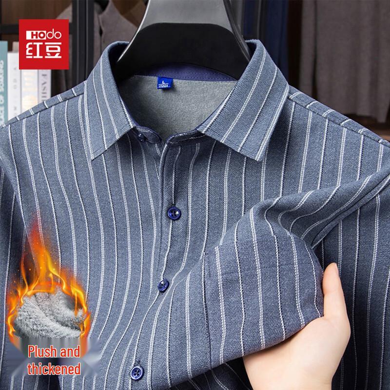 

Мужская теплая рубашка Hodo с флисовой подкладкой, длинный рукав, осень/зима 2XL