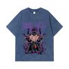 275 GSM Washed T-shirts 100% Cotton One Piece V65 Zoro Print Unisex Heavy Cotton T Shirt
