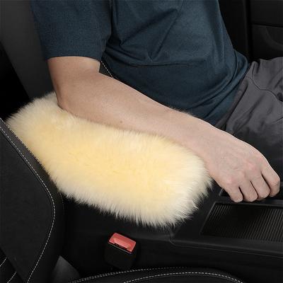 1pc Plush Faux Fur Armrest Cushion Soft Winter Warmth, Central Console Pad for Cars, Cozy & Decorative Interior Accessory, Car Interior Accessory