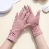 Gloves Winter Women Spring Autumn Modal Thin Fleece Cotton Stretch Cycling Windproof Warm Cold Proof