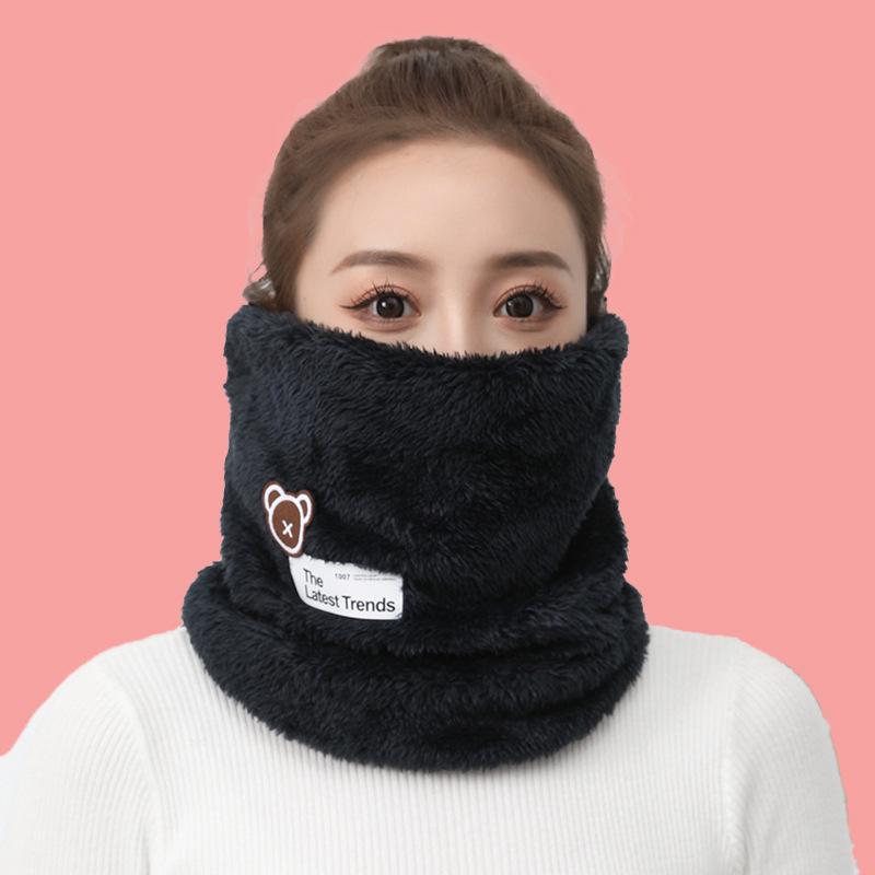 Women s Thickened Plush Winter Neck Gaiter - Windproof, Warm, Double-Layer Scarf for Outdoor Cycling & Cervical Protection Below 60cm