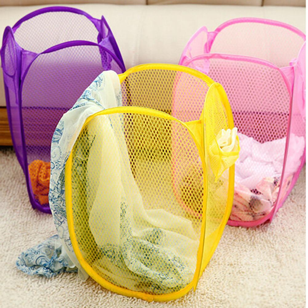 Foldable Clothes Basket Hamper Holder Large Laundry Polyester