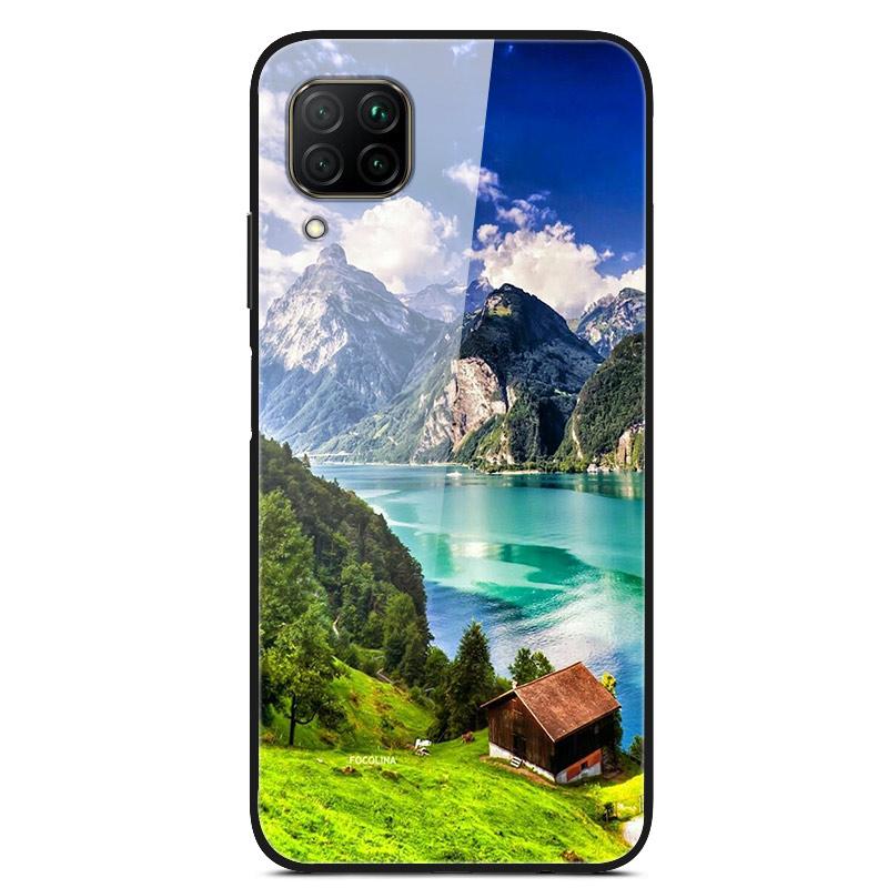 Luxury Cover Case for Huawei P40 Lite Tempered Glass Cover for Huawei P40 Lite E Phone Case for Huawei P 40 Lite Coque P40Lite E