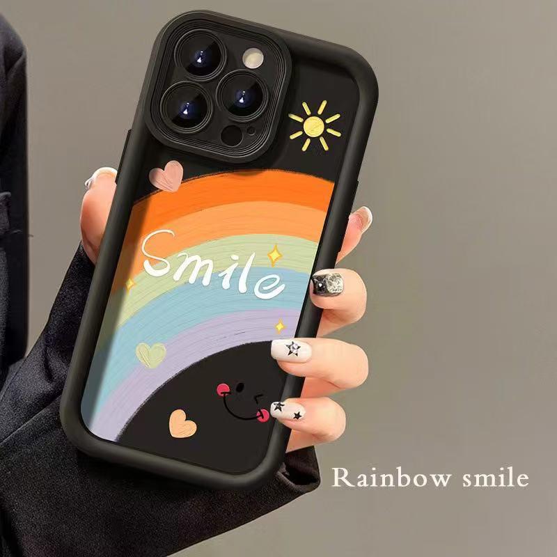 Personalized Rainbow Smile Case for iPhone 17 Pro Max/15 Pro/14/13