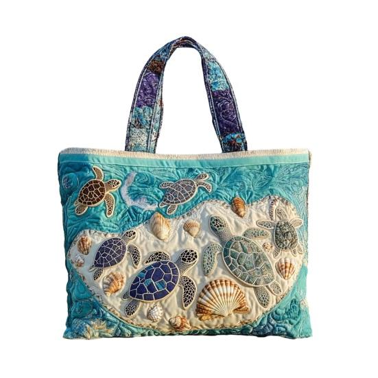 

Vintage Quilted Tote Bag Women Colorful Floral Purse Animals Flowers Handbag Lightweight Washable Tote for Daily Errands Grocery Shopping Commuting V