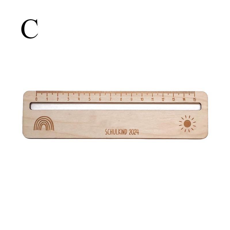 Student Gift Wooden Products Learning Tools Rulers Creative Wooden Crafts Ornaments