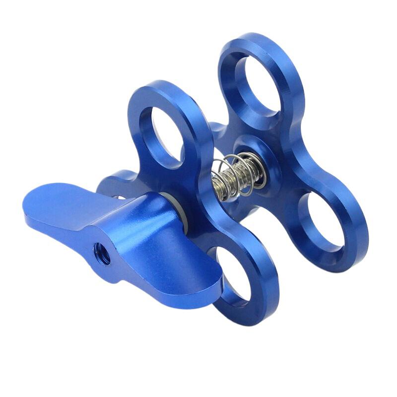 Triple Ball Clamp 3 Holes Underwater Arm Diving Bracket For Photography Torch Aluminum Diving Lights Ball Butterfly Clip Mount