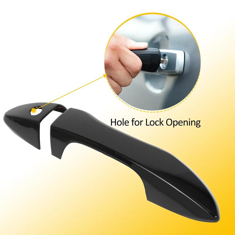 For LHD RHD Toyota Corolla 2014-2018 Car Carbon Style Black Exterior Door Handle Moulding Cover Trim Vehicle Accessories Decor