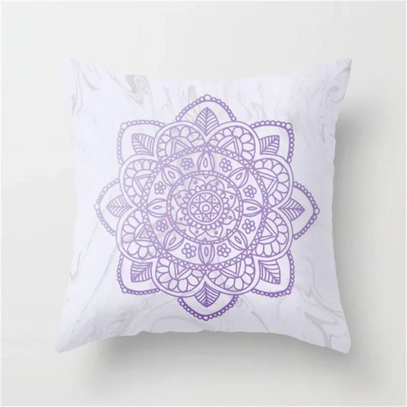 2024 Galaxy INS Wind Purple Geometric Moon Print Pillowcase Living Room Office Sofa Cushion Cover Waist Pillowcase 45*45CM