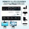 HDMI 2 Matrix Dual Screen Output or Single Screen Remote Control for Switch, Inputs/2 Outputs, Switch, Splitter, Selector, 4K@30Hz [Simultaneous