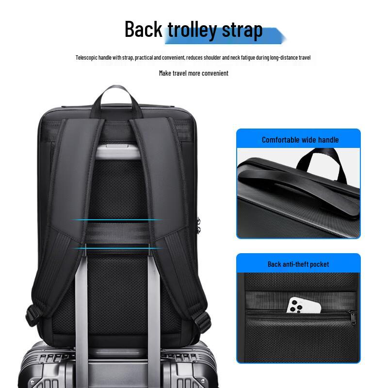 MingLu Men's ABS Hard Shell Business Travel Backpack