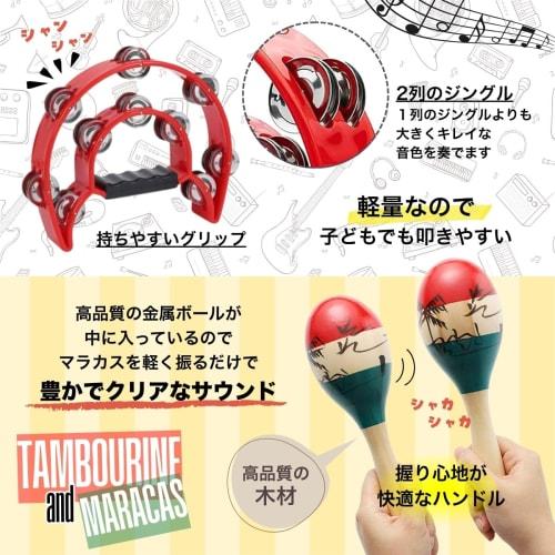 SALUDABLE Tambourine, Maracas, Musical Instruments, Karaoke Percussion, Shaker, Set of 2