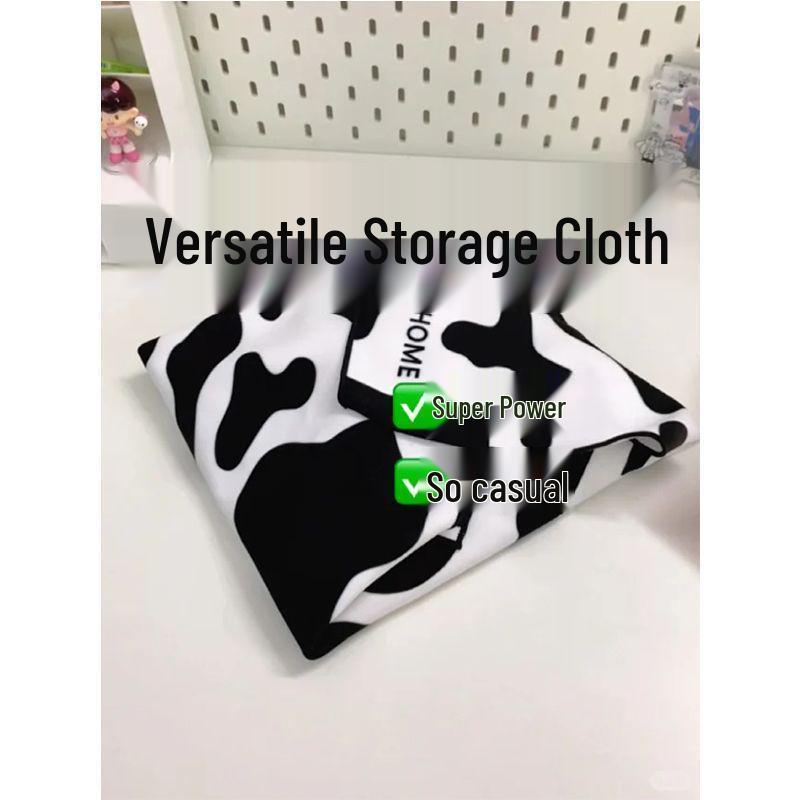 Thickened Pleated Foldable Makeup and Laptop Protective Bag with Velcro