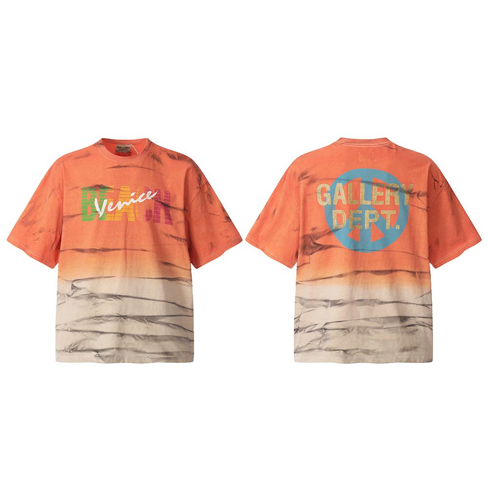 

Men Women Dept Venice Beach Peace Sign Gradient Tie Dye Oversized T-shirt S