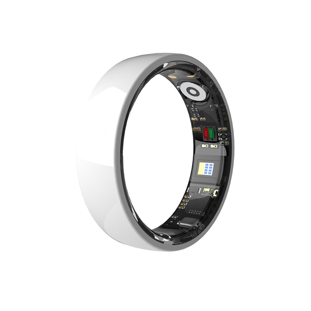 Smart Ring Ceramic Fitness Tracker with Charging Case Sleep Monitor Heart Rate Blood Oxygen Activity Tracking BT IP68