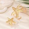 European & American Starfish Open Bangle Ring Set: Ocean-Inspired Jewelry for Vacations, Banquets, and Daily Wear