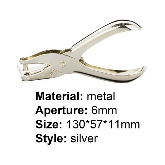 6mm Hole Puncher Single-hole Multifunctional Metal Hole Punch Pliers for Ticket