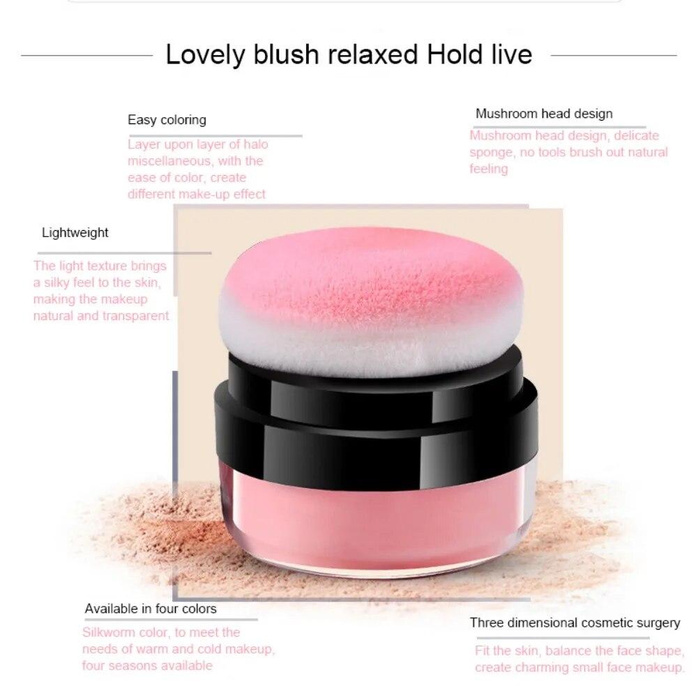 4 Colors Soft Face Blusher Powder Cheek Rouge Nourishing Brightening Complexion Repair Makeup 5g