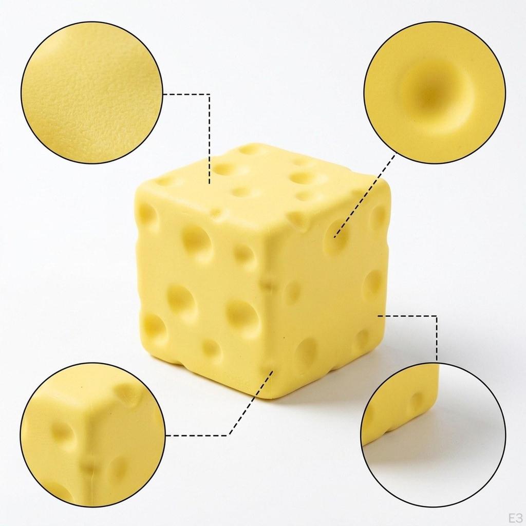 Block Cute Sensory Toy Gift Novelty Slow Rising Yellow Cheese for Adults Holiday Gifts