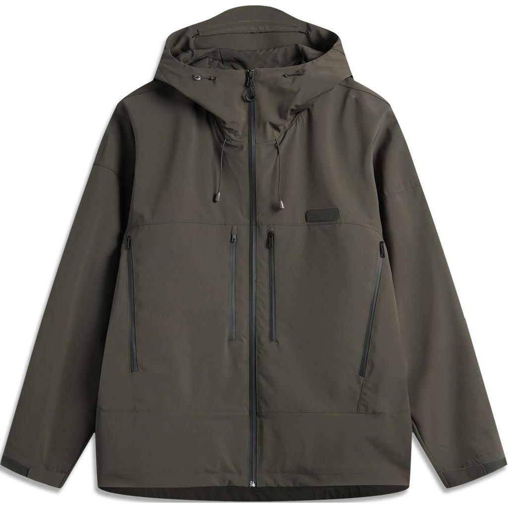 Li Ning Sports Trend Series Comfortable Casual Loose Hooded Breathable Windbreaker Men Outerwear Mud-Green AEMU009-1