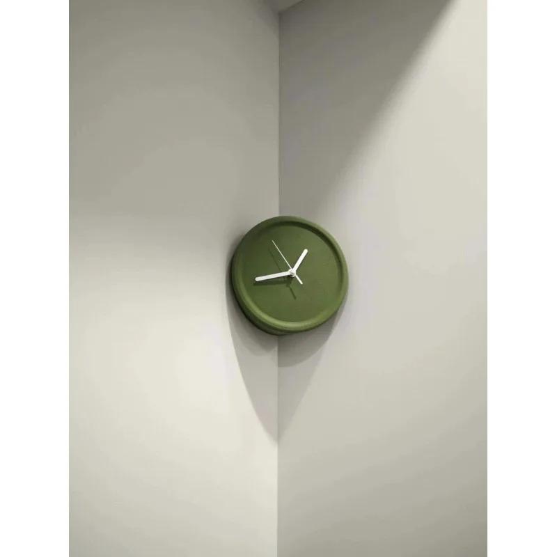 Minimalist Corner Wall Clock 20cm Diameter 3D Illusion Art Clock Noiseless Battery Operated Decorative Wall Watch