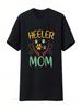 Retro Style Heeler Mom T Shirt Australian Cattle Dog Mama Cute Vintage Paw Prints Vintage Washed Fashion Stylish Graphic