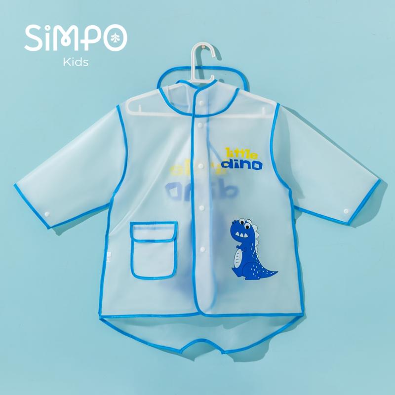 Children's Raincoat Boys And Girls Transparent Poncho Waterproof Kindergarten Rainwear Kids‘ EVA Raincoat With Storage Bag