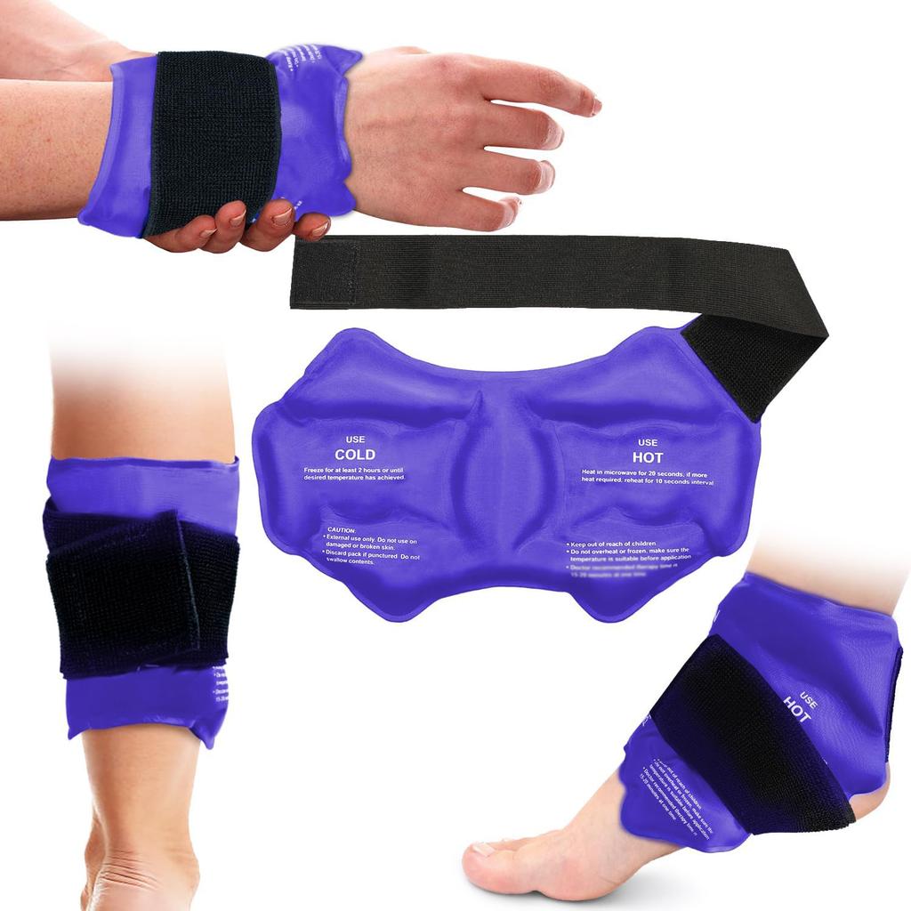 Ankle Ice Pack Wrap for Sprained, Ice Pack for Ankle Inuries Reusable, Cold Therapy for Ankles Swelling, Post Surgery Recovery