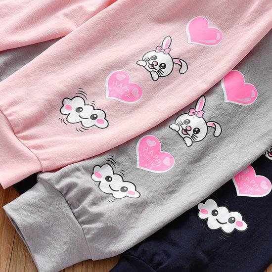 New Casual Pants for Children Fashionable and Versatile Printed Cropped Pants for Baby Girls Thin Mosquito Repellent Pants for Girls