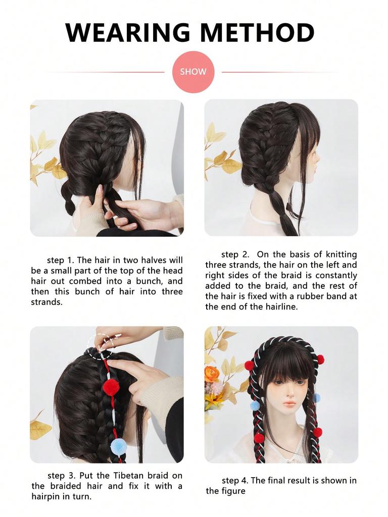 Ethnic wind color twist braid wig color rope braid