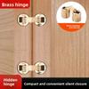 2pcs 8-18mm Copper Brass Door Hinges Cylindrical Hidden Cabinet Concealed Invisible Furniture Barrel Hinge For Hardware Gift Box
