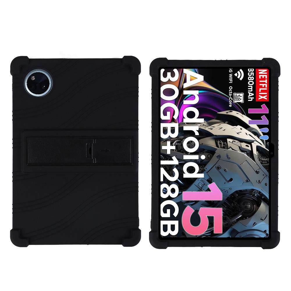 Silicone Case for DOOGEE Tab A9 Plus A9 Pro Plus 11 Inch Tablet Shockproof Protective Cover with Kickstand TPU Full Body