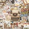 10/30/50pcs Transparent Retro Reading Stickers Cartoon Bookish Decals DIY Scrapbooking Suitcase Phone Case Graffiti Sticker Pack