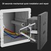 Electrical Box Repair Bracket Heavy Duty Steel Fixing Frame for 86/118 Type Junction Boxes Rust-Proof Anti-Slip Adjustable Cassette Repair Device for