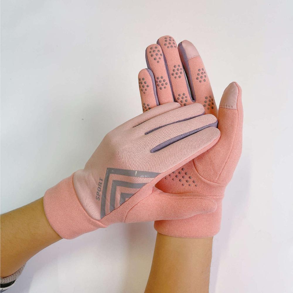 Warm gloves women's winter velvet thickened suede autumn and winter cold touch screen new cycling skiing gloves