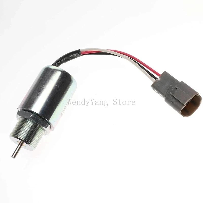SA-3725-12 30A87-00040 Fuel Shut Off Solenoid for Mitsubishi L2E L3E S3L S4L Engine Volvo EC15 Toro 223D Mahindra 12VDC