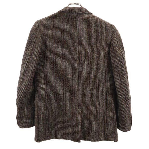 Harris Tweed 70-talls vintage skreddersydd jakke Brun Dame Brukt
