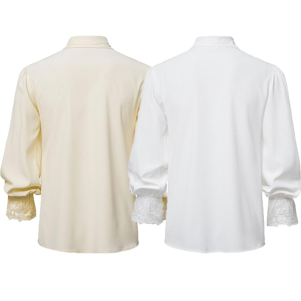 2-teiliges Set für Herren, mittelalterliche Kleidung, Party-Kostüm, Männerhemden und Piratenhosen, Halloween-Anzüge für Männer