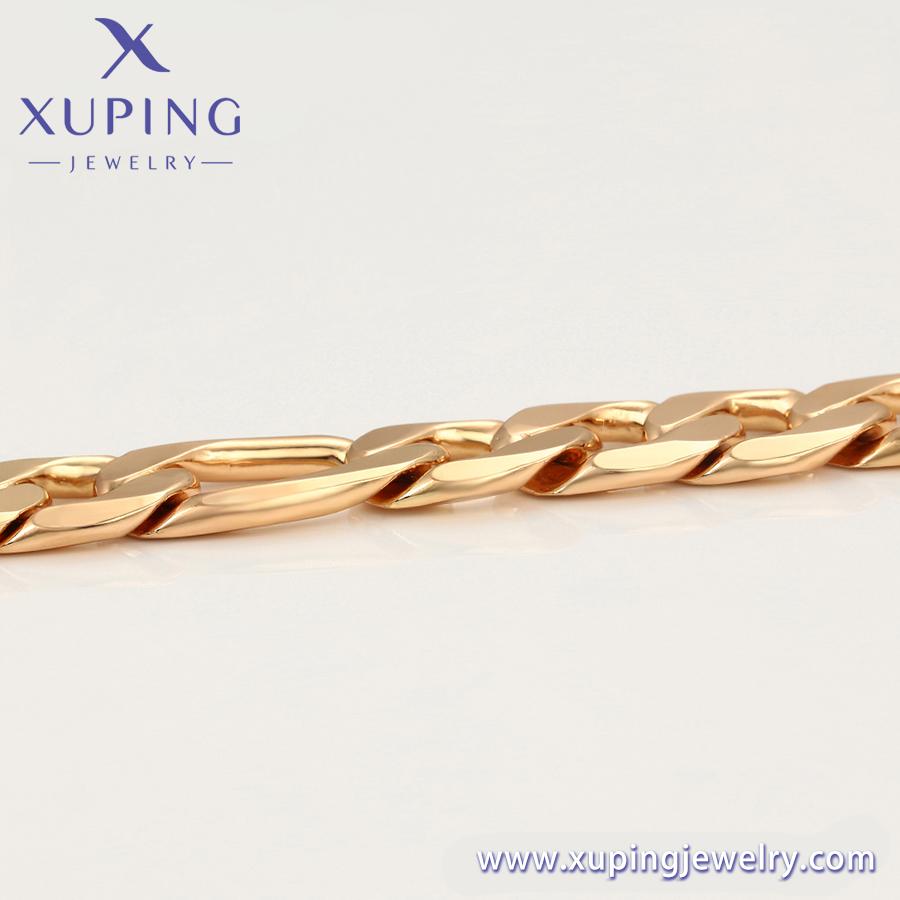 A00859717 Xuping Jewelry Dubai 18K Gold Plated Personality Elegant Cuban Chain Cool Trend Couple Necklace